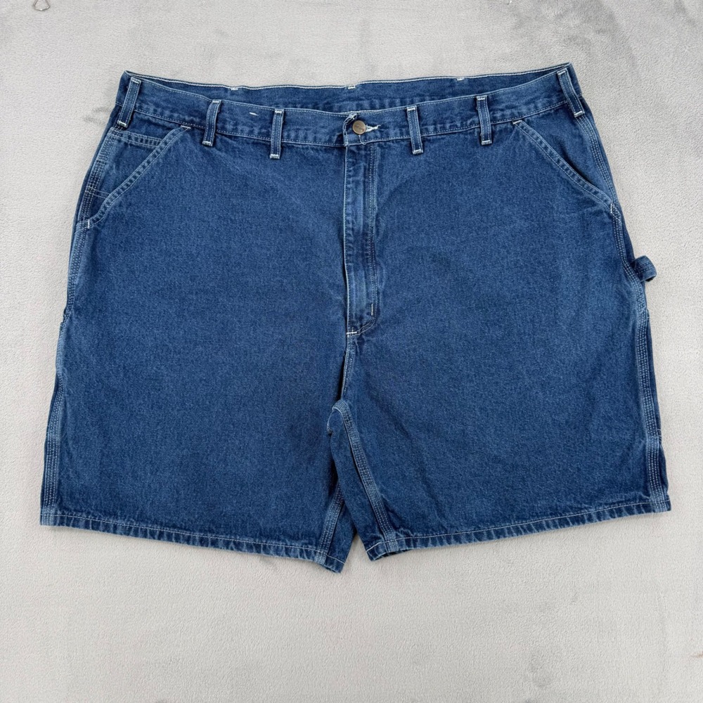 Carhartt B28 DST Mens Carpenter Denim Shorts Dark Stone Wash Workwear Size 46